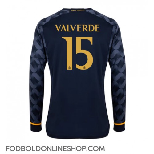 Real Madrid Federico Valverde #15 Udebanetrøje 2023-24 Langærmet